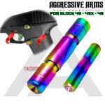 AGGRESSIVE ARMS JEWELRY RAINBOW DIMPLE PINS - EXTENDED SLIDE LOCK - EXTENDED MAGAZINE CATCH for GLOCK 43X & 48 - Image 5