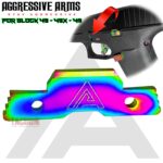 AGGRESSIVE ARMS RAINBOW PVD - EXTENDED SLIDE LOCK for GLOCK 43 - 43X - 48