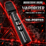 AGGRESSIVE ARMS VAPORIZER TRIAD Ported Compensated Barrel for OEM GLOCK 19 GEN 1 2 3 4 5 - 416 STAINLESS BLACK NITRIDE - Image 3