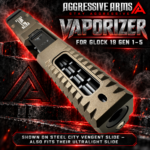 AGGRESSIVE ARMS VAPORIZER TRIAD Ported Compensated Barrel for OEM GLOCK 19 GEN 1 2 3 4 5 - 416 STAINLESS BLACK NITRIDE - Image 2