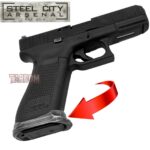 STEEL CITY ARSENAL GLOCK 17 / 34 / 45 ENHANCED V2 BATTLEWORN GREY BILLET ALUMINUM MAGWELL – FITS GEN 5 OEM FACTORY FRAMES - Image 2
