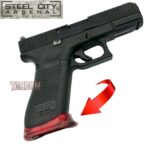 STEEL CITY ARSENAL GLOCK 19 / 23  ENHANCED V2 BATTLEWORN RED BILLET ALUMINUM MAGWELL – FITS GEN 5 OEM FACTORY FRAMES - Image 2