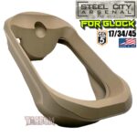 STEEL CITY ARSENAL GLOCK 17 / 34 / 45 ENHANCED V2 FDE TAN BILLET ALUMINUM MAGWELL – FITS COMPACT GEN 5 OEM FACTORY FRAMES - Image 4