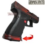 STEEL CITY ARSENAL GLOCK 19 / 23 ENHANCED BATTLEWORN RED BILLET ALUMINUM MAGWELL – FITS COMPACT GEN 3 OEM FACTORY FRAMES - Image 5