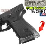 STEEL CITY ARSENAL GLOCK 19 / 23 ENHANCED BATTLEWORN GREY BILLET ALUMINUM MAGWELL – FITS COMPACT GEN 3 OEM FACTORY FRAMES - Image 7
