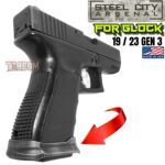 STEEL CITY ARSENAL GLOCK 19 / 23 ENHANCED BATTLEWORN GREY BILLET ALUMINUM MAGWELL – FITS COMPACT GEN 3 OEM FACTORY FRAMES - Image 6