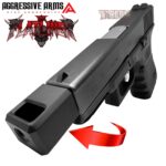 AGGRESSIVE ARMS THE FLATLINE MASS Recoil REDUCTION COMPENSATOR for GEN 3 GLOCK 17 19 34  BLACK - 1/2x28 TPI Thread - Image 2