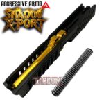 AGGRESSIVE ARMS GOLD VERSION SHADOW X-PORT PORTED SLIDE AND 10 PORT BARREL COMPLETE WITH PARTS INSTALLED FOR GLOCK 21 GEN 3 - .45ACP - Image 9