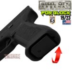 STEEL CITY ARSENAL GLOCK 19 / 23 ENHANCED V2 BLACK BILLET ALUMINUM MAGWELL – FITS GEN 5 OEM FACTORY FRAMES - Image 2