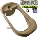 STEEL CITY ARSENAL GLOCK 19 / 23 ENHANCED V2 FDE BILLET ALUMINUM MAGWELL – FITS GEN 5 OEM FACTORY FRAMES - Image 6