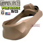 STEEL CITY ARSENAL GLOCK 19 / 23 ENHANCED V2 FDE BILLET ALUMINUM MAGWELL – FITS GEN 5 OEM FACTORY FRAMES - Image 3
