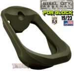 STEEL CITY ARSENAL GLOCK 19 / 23 ENHANCED V2 OD GREEN BILLET ALUMINUM MAGWELL – FITS GEN 5 OEM FACTORY FRAMES - Image 6
