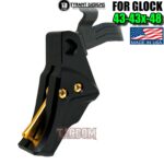 TYRANT DESIGNS I.T.T.S BLACK TRIGGER GOLD Safety with BLACK STEALTH BAR for Glock 43 - 43x - 48 MODELS - Image 2