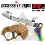 AGGRESSIVE ARMS R-LINE v2 for GLOCK  43 43X 48 "STAINLESS STEEL" TRIGGER RAINBOW GOLD PVD - With POLISHED TRIGGER BAR