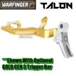 WARFINGER by RANGER PROOF POLISHED SILVER ALUMINUM TALON TRIGGER for GLOCK GEN 1 2 3 4 5 - 17 19 19X 20 21 22 23 24 26 27 31 32 33 34 35 37 36 38 39 43 43x 45 48 (Copy) - Image 9