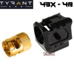 Tyrant Designs LATEST VERSION BLACK T Comp with GOLD Stem Compensator for Glock Comp 9mm 43 43X 48 - Image 5