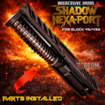 AGGRESSIVE ARMS BLACK SHADOW HEXA-PORT PORTED SLIDE AND 6 PORT BARREL COMPLETE WITH PARTS INSTALLED FOR GLOCK 43 / 43X - Image 3