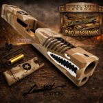 STEEL CITY ARSENAL LIMITED EDITION - SHADOW TAN CAMO - P40 WARHAWK SLIDE for GLOCK 19 GEN 3 - COLOR FILL SNARL