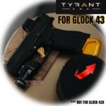 Tyrant Designs +3 MAGAZINE EXTENSION FOR GLOCK 43 ONLY - GOLD - NEW STYLE WITH SPRING - Image 2