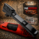 STEEL CITY ARSENAL P40 WARHAWK MATCH FLUTED BARREL for GLOCK 17 GEN 1-4 - STAINLESS STEEL - BLACK DLC