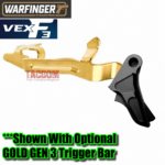WARFINGER formally RANGER PROOF / JOHNNY GLOCK COLLABORATION VEX F3  "DUAL TONE BLACK "ADJUSTABLE VERSION" TRIGGER for GLOCK GEN 1 2 3 4 5 - 17 19 19X 20 21 22 23 24 26 27 31 32 33 34 35 37 36 38 39 43 43x 45 48 - Image 6