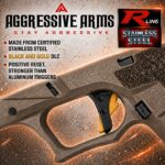 AGGRESSIVE ARMS R-LINE V2 for GLOCK GEN 5 "STAINLESS STEEL" TRIGGER BLACK DLC with GOLD SAFETY - With POLISHED TRIGGER BAR -  17 18 19 19X 22 23 26 27 31 32 33 34 35 45 - Image 2