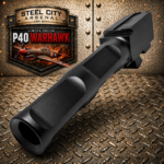 STEEL CITY ARSENAL P40 WARHAWK MATCH FLUTED BARREL for GLOCK 19 - STAINLESS STEEL - BLACK DLC - Image 3