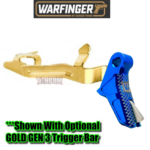 WARFINGER by RANGER PROOF / JOHNNY GLOCK COLLABORATION VEX F3  "BLUE/GREY/SIVLER "ADJUSTABLE VERSION" TRIGGER for GLOCK GEN 1 2 3 4 5 - 17 19 19X 20 21 22 23 24 26 27 31 32 33 34 35 37 36 38 39 43 43x 45 48 - Image 5
