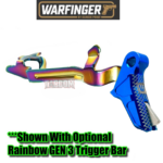 WARFINGER by RANGER PROOF / JOHNNY GLOCK COLLABORATION VEX F3  "BLUE/GREY/SIVLER "ADJUSTABLE VERSION" TRIGGER for GLOCK GEN 1 2 3 4 5 - 17 19 19X 20 21 22 23 24 26 27 31 32 33 34 35 37 36 38 39 43 43x 45 48 - Image 6