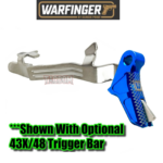 WARFINGER by RANGER PROOF / JOHNNY GLOCK COLLABORATION VEX F3  "BLUE/GREY/SIVLER "ADJUSTABLE VERSION" TRIGGER for GLOCK GEN 1 2 3 4 5 - 17 19 19X 20 21 22 23 24 26 27 31 32 33 34 35 37 36 38 39 43 43x 45 48 - Image 7