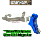 WARFINGER by RANGER PROOF / JOHNNY GLOCK COLLABORATION VEX F3  "BLUE/GREY/SIVLER "ADJUSTABLE VERSION" TRIGGER for GLOCK GEN 1 2 3 4 5 - 17 19 19X 20 21 22 23 24 26 27 31 32 33 34 35 37 36 38 39 43 43x 45 48 - Image 8
