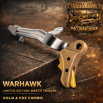 STEEL CITY ARSENAL LIMITED EDITION COLOR KIT - SHADOW TAN CAMO - P40 WARHAWK SLIDE for GLOCK 19 GEN 3 - COLOR FILL SNARL - GOLD P40 BARREL - FDE / GOLD TRIGGER - BILLET ALUMINUM FDE MAGWELL - Image 3