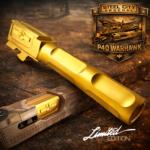 STEEL CITY ARSENAL LIMITED EDITION COLOR KIT - SHADOW TAN CAMO - P40 WARHAWK SLIDE for GLOCK 19 GEN 3 - COLOR FILL SNARL - GOLD P40 BARREL - FDE / GOLD TRIGGER - BILLET ALUMINUM FDE MAGWELL - Image 2