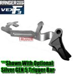 RANGER PROOF / JOHNNY GLOCK COLLABORATION VEX F3  "DUAL TONE BLACK "ADJUSTABLE VERSION" TRIGGER for GLOCK GEN 1 2 3 4 5 - 17 19 19X 20 21 22 23 24 26 27 31 32 33 34 35 37 36 38 39 43 43x 45 48 - Image 6