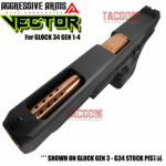 AGGRESSIVE ARMS VECTOR TOP Ported Compensated SHINY COPPER Barrel for GLOCK 34 GEN 1 2 3 4 - 416 STAINLESS STEEL - Image 3