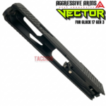 AGGRESSIVE ARMS VECTOR DUAL PORT SLIDE COMPLETE WITH PARTS INSTALLED FOR GLOCK 17 GEN 3 - BLACK VAPOR - Image 3