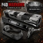 STEEL CITY ARSENAL LIMITED EDITION COLOR KIT - BATTLEWORN GREY - P40 WARHAWK SLIDE for GLOCK 19 GEN 3 - COLOR FILL SNARL - BLACK P40 BARREL - BATTLEWORN GREY TRIGGER - BILLET ALUMINUM BATTLEWORN GREY MAGWELL