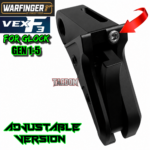 WARFINGER formally RANGER PROOF / JOHNNY GLOCK COLLABORATION VEX F3  "DUAL TONE BLACK "ADJUSTABLE VERSION" TRIGGER for GLOCK GEN 1 2 3 4 5 - 17 19 19X 20 21 22 23 24 26 27 31 32 33 34 35 37 36 38 39 43 43x 45 48 - Image 2