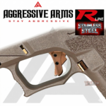 AGGRESSIVE ARMS R-LINE V2 for GLOCK GEN 3 / 4 "STAINLESS STEEL" TRIGGER ROSE COPPER PVD with COPPER SAFETY - With POLISHED TRIGGER BAR -  17 17L 18 19 22 23 26 27 31 32 33 34 35 - Image 2