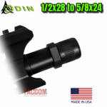 Odin Works 416R BLACK STAINLESS STEEL THREAD ADAPTER - 1/2x28 TPI to 5/8x24 TPI - COME WITH THREAD PROTECTOR - Image 3