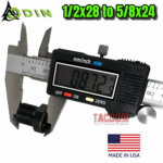 Odin Works 416R BLACK STAINLESS STEEL THREAD ADAPTER - 1/2x28 TPI to 5/8x24 TPI - COME WITH THREAD PROTECTOR - Image 4