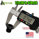 Odin Works 416R BLACK STAINLESS STEEL THREAD ADAPTER - 1/2x28 TPI to 5/8x24 TPI - COME WITH THREAD PROTECTOR - Image 5