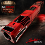 STEEL CITY ARSENAL LIMITED EDITION COLOR KIT - BATTLEWORN RED - P40 WARHAWK "EXTENDED + PORTED" SLIDE for GLOCK 19 GEN 3 - COLOR FILL SNARL - P40 BARREL - MATCHING TRIGGER - BILLET ALUMINUM MAGWELL - Image 2