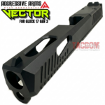 AGGRESSIVE ARMS VECTOR DUAL PORT SLIDE COMPLETE WITH PARTS INSTALLED FOR GLOCK 17 GEN 3 - BLACK VAPOR - Image 2