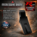 AGGRESSIVE ARMS R-LINE V2 for GLOCK 43 43X 48 "STAINLESS STEEL" TRIGGER BLACK DLC / BLACK SAFETY - With POLISHED TRIGGER BAR - Image 5