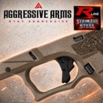 AGGRESSIVE ARMS R-LINE V2 for GLOCK 43 43X 48 "STAINLESS STEEL" TRIGGER BLACK DLC / BLACK SAFETY - With POLISHED TRIGGER BAR - Image 2