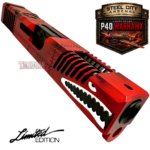 STEEL CITY ARSENAL LIMITED EDITION COLOR KIT - BATTLEWORN RED - P40 WARHAWK SLIDE for GLOCK 17 GEN 3 - COLOR FILL SNARL - BLACK P40 BARREL - BATTLEWORN RED TRIGGER - BILLET ALUMINUM BATTLEWORN RED MAGWELL - Image 7