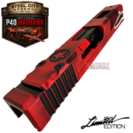 STEEL CITY ARSENAL LIMITED EDITION COLOR KIT - BATTLEWORN RED - P40 WARHAWK SLIDE for GLOCK 17 GEN 3 - COLOR FILL SNARL - BLACK P40 BARREL - BATTLEWORN RED TRIGGER - BILLET ALUMINUM BATTLEWORN RED MAGWELL - Image 6