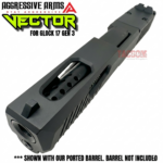 AGGRESSIVE ARMS VECTOR DUAL PORT SLIDE COMPLETE WITH PARTS INSTALLED FOR GLOCK 17 GEN 3 - BLACK VAPOR - Image 4