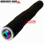AGGRESSIVE  GUIDE ROD Assembly for GLOCK 17 Gen 3 -17LB Spring - GREEN RAINBOW CHAMELEON over Stainless Steel - Image 4